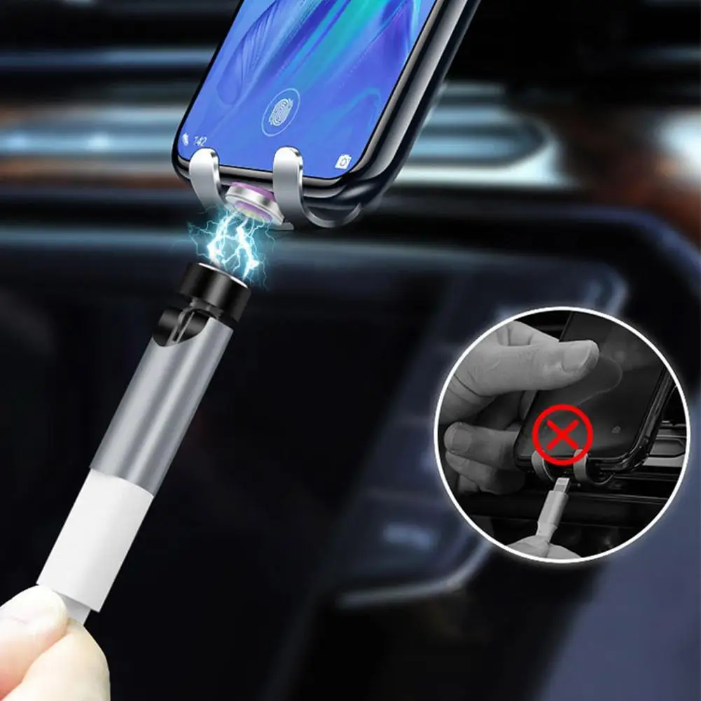 540 Degree 3-in-1 5A Fast Charging Type C Cable Rotating Magnetic Suction Adapter For Huawei Ipad Phone B9V0