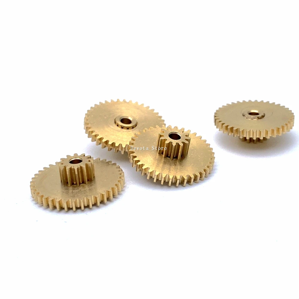 0.5M 10T 40T Double Metal Gear 12T 37T DIY Mechanical Copper Gear transmission gear