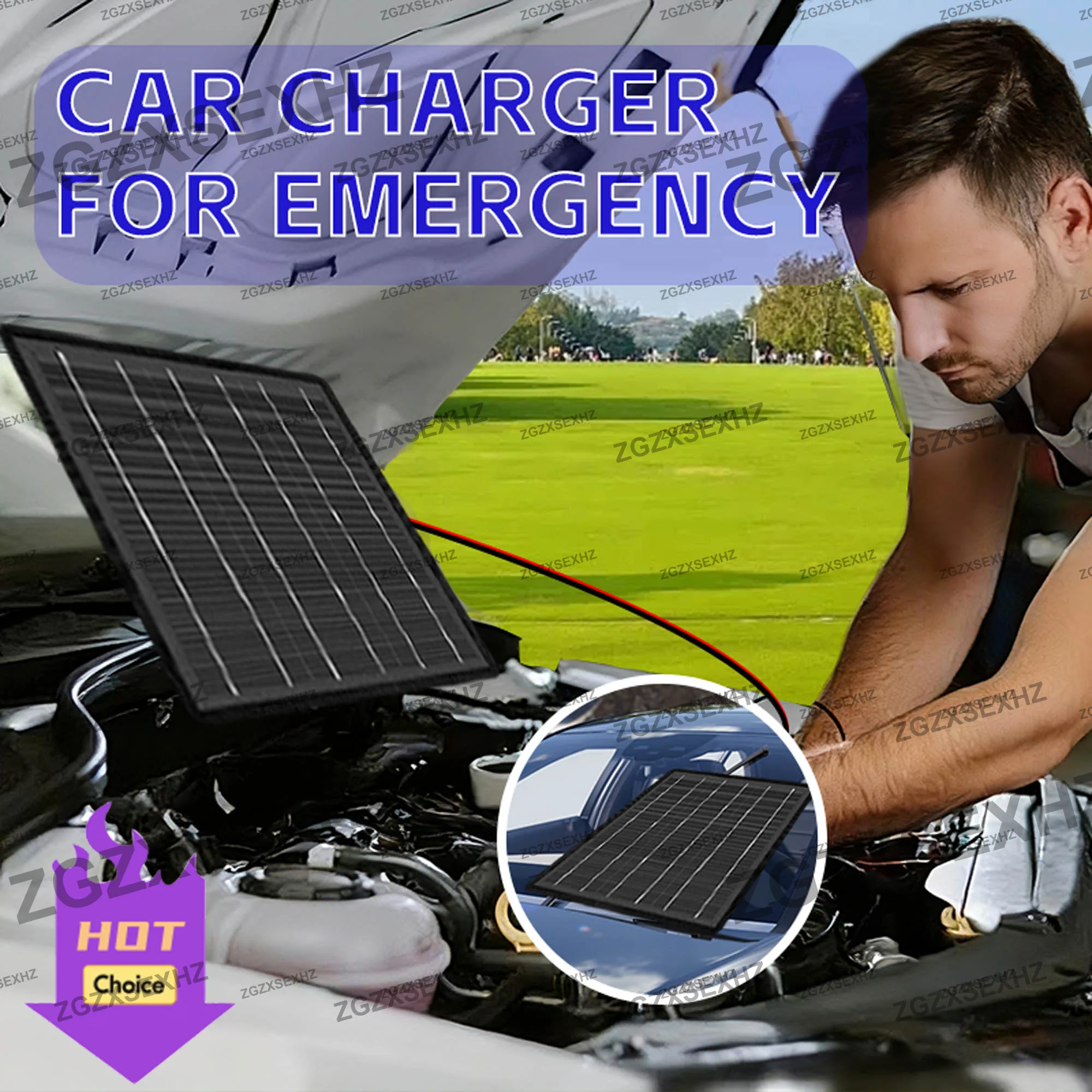 แผงโซลาร์เซลล์ 10W5V แผงชาร์จ กล้องวงจรปิดแบบติดประตู ใช้พลังงานต่ำ ระบบรักษาความปลอดภัย  รองรับการเชื่อมต่อ DC/Type-C กำลังไฟ 10W 1