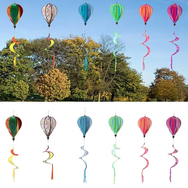 Kerti Udvari Dekoráció Gyep Szélmalmok Kültéri Dekorációk Pinwheels Szélfutók Hőlégballon Whirlygig Játékok