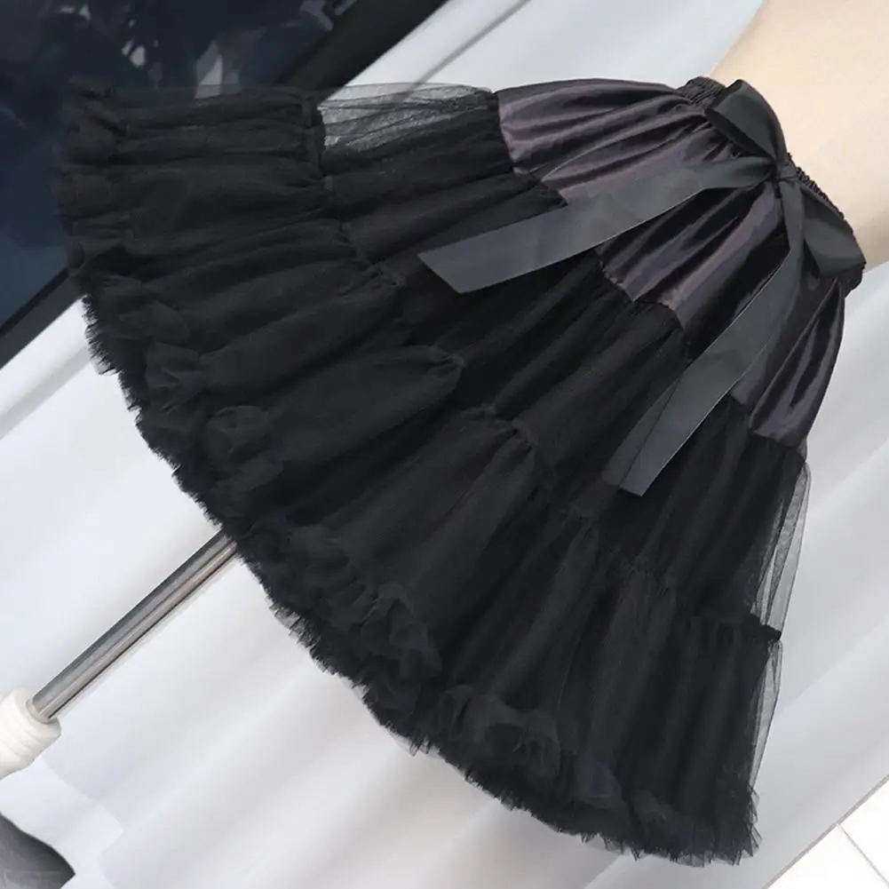 

Princess Petticoat Elegant Women's Tulle Skirt with Soft Lining Bowknot Detail for Performance Daily Wear Special Occasions