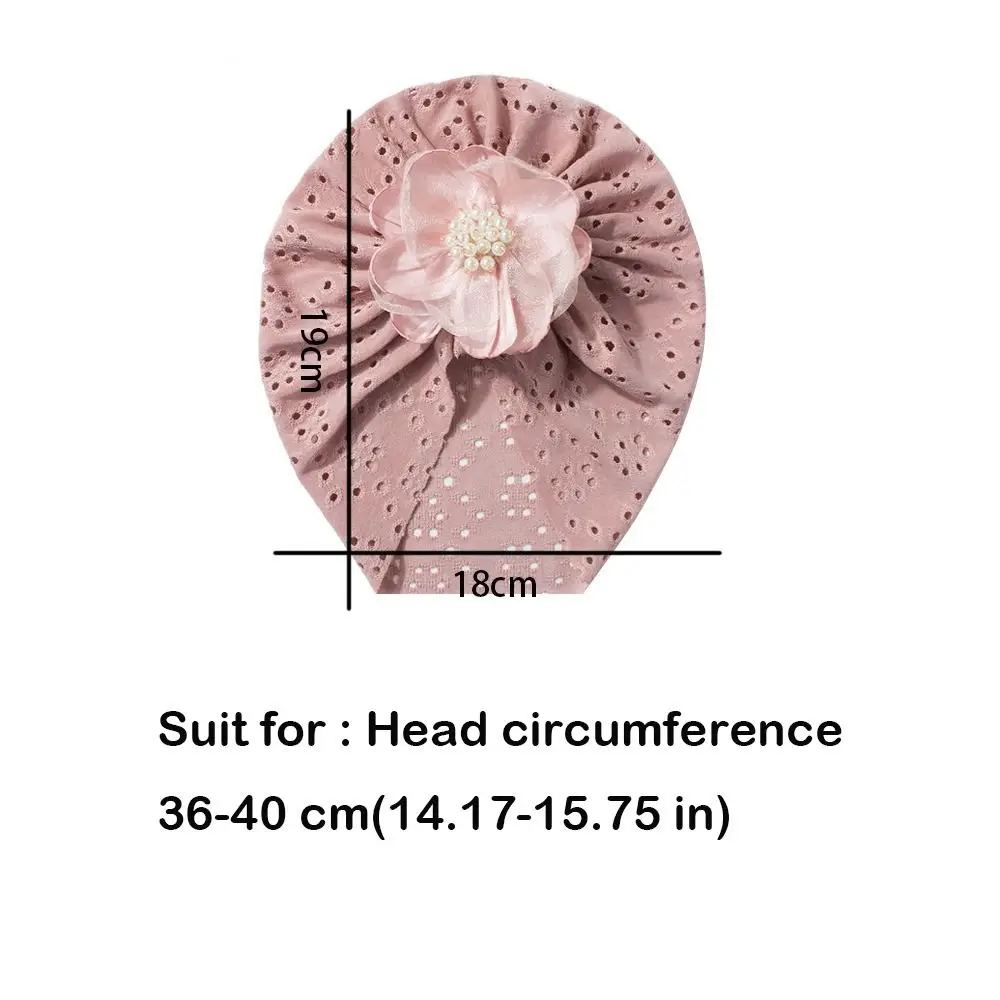 Lovely Lace Flower Hat Hollow Breathable Newborn Indian Cap Elastic Girls Turban Hair Accessories