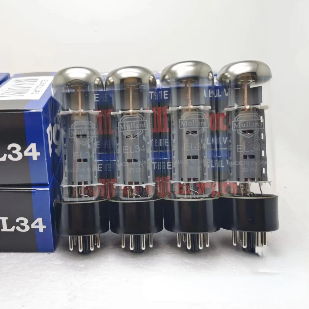 Mullard EL34 Vacuum Tube HIFI Audio Valve Replaces 6CA7 KT77 KT90 5881 6P3P KT66 Tube Amplifier Kit Diy Matched Quad 2