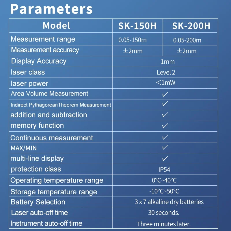 Snakol Laser Distance Meter 150M/200M Professional Laser Tape Measure Rangefinder Measuring Tool Range Finder USB Rechargeable
