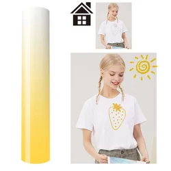 Sunlight Sensitive Color - Changing Vinyl - PU Heat Transfer - 30x25cm (White to Yellow)