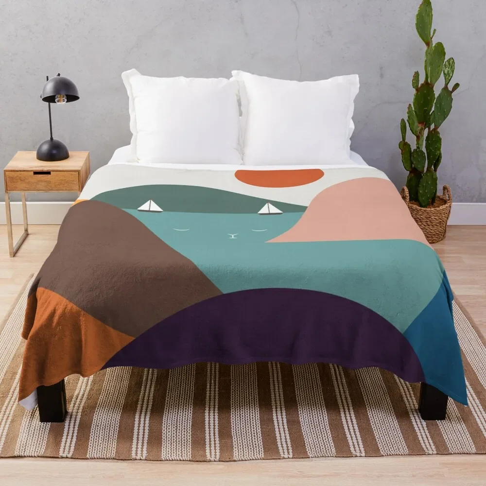 Cat Landscape 12 Throw Blanket Decorative Throw Soft Plush Plaid Summer wednesday Blankets
