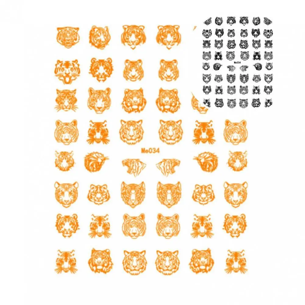 

Fashion Ultra Thin Non-Fading Watercolor Tiger New Year Slider Manicure Wraps for Manicure Nail Foils Nail Sticker