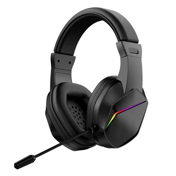 Wireless BT Gaming Headset with LED Lights, Low Latency Gaming Headphones, 40mm Drivers, Over-Ear Gaming Earphones with Omnidire 1
