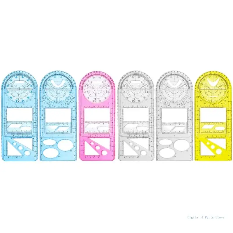 

Многофункциональная линейка для рисования M17F, линейка для художественного рисования, линейка для измерения углов, рисования, создания планов, рисования, параболы