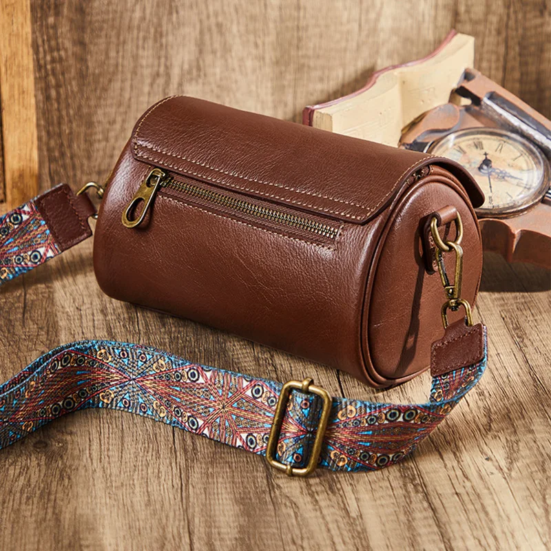 Trendy Designer Genuine Leather Vintage Pillow Bags for Women Luxury Ladies Casual Shoulder Crossbody Bag Cow Leather Bag S5511