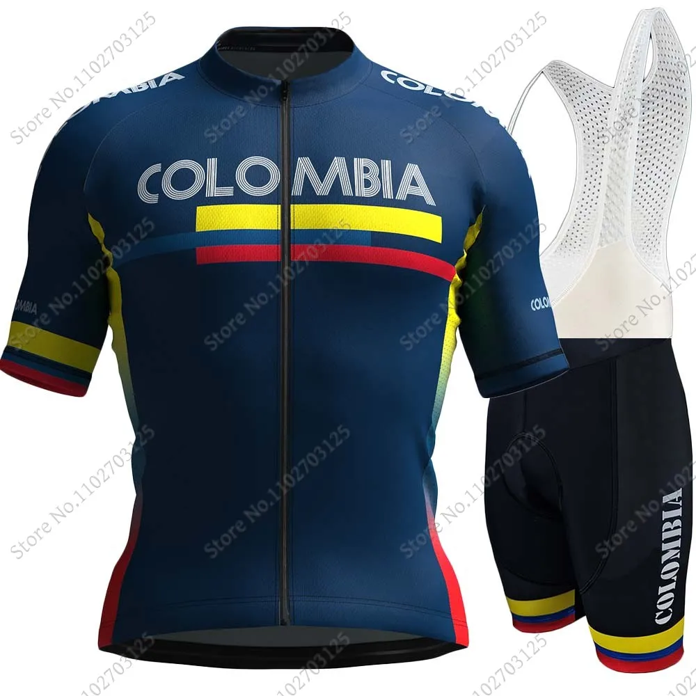 Colombia National 2024 Cycling Jersey Set Summer Bicycle Clothing Road Bike Shirts Suit Bicycle Bib Shorts MTB Ropa Maillot 4
