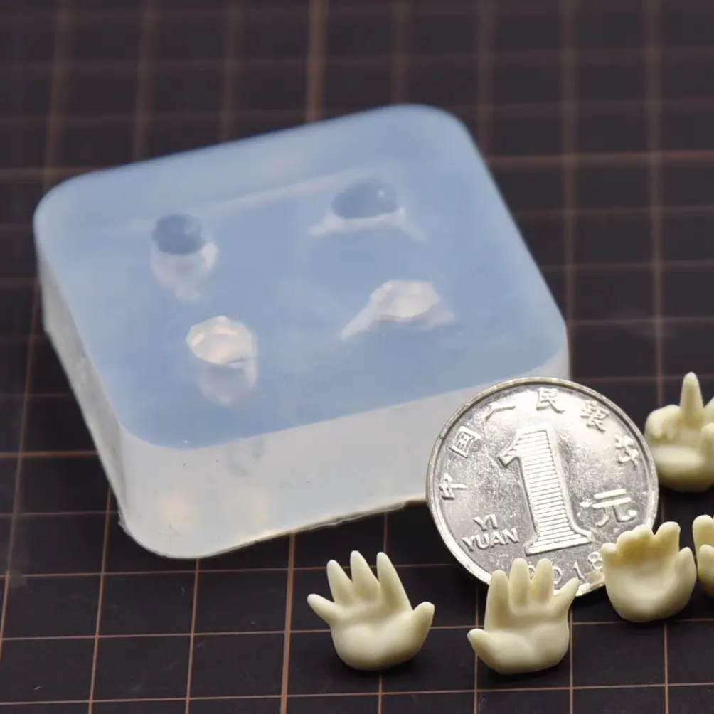 Mini Cute Pottery Clay Plam Silicone Mold Ultra Light Clay Mini Hand DIY Mold silicone mold