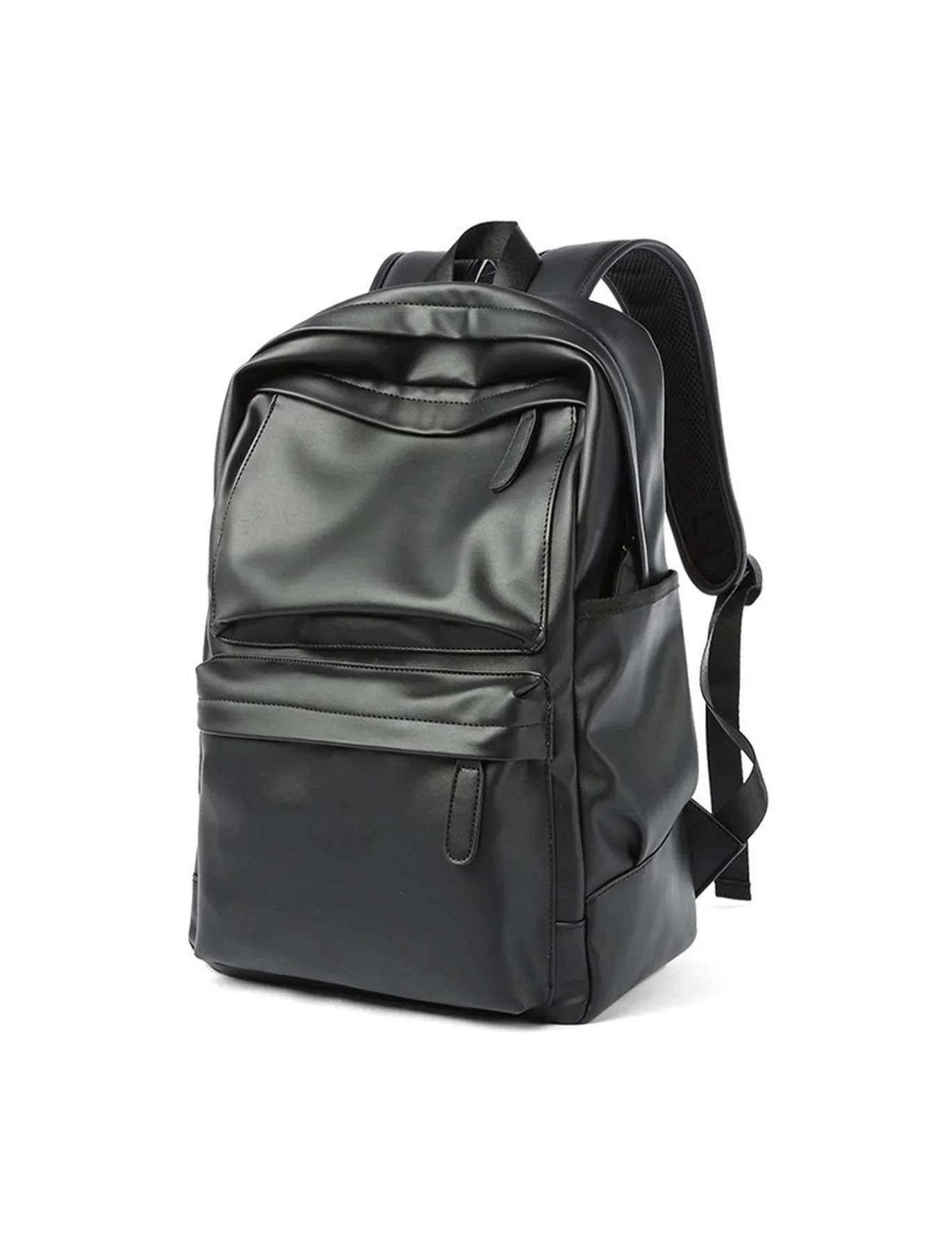 Men's Fashion Backpack PU Leather Waterproof Casual Travel Bag for 14-Inch Laptop S42718170b5274c40af949ca5a25f2901G
