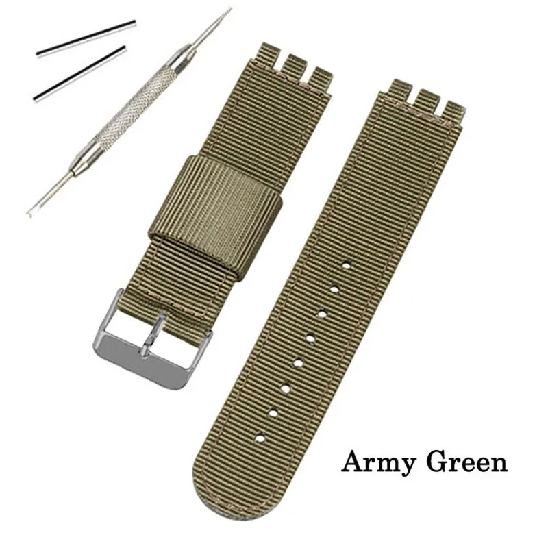 Durable Nylon Canvas Watch Strap - Soft and Comfortable Universal Wristband Replacement in Multiple Sizes