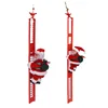 Christmas Electric Santa Claus Climbing Rope Plush Doll Creative Music Xmas Tree Decor Birthday festival Kids gifts Toys 4