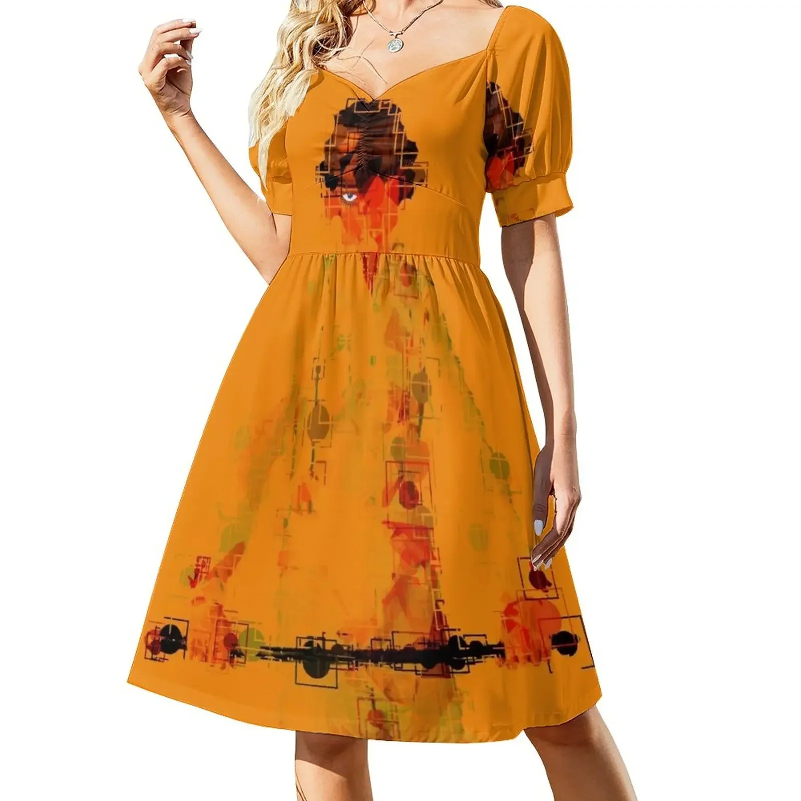 thumbnail image 1 of Vestido Droogie de manga corta, elegante y chic, vestidos de noche para bodas, ropa estética, vestidos largos, 1 of 7