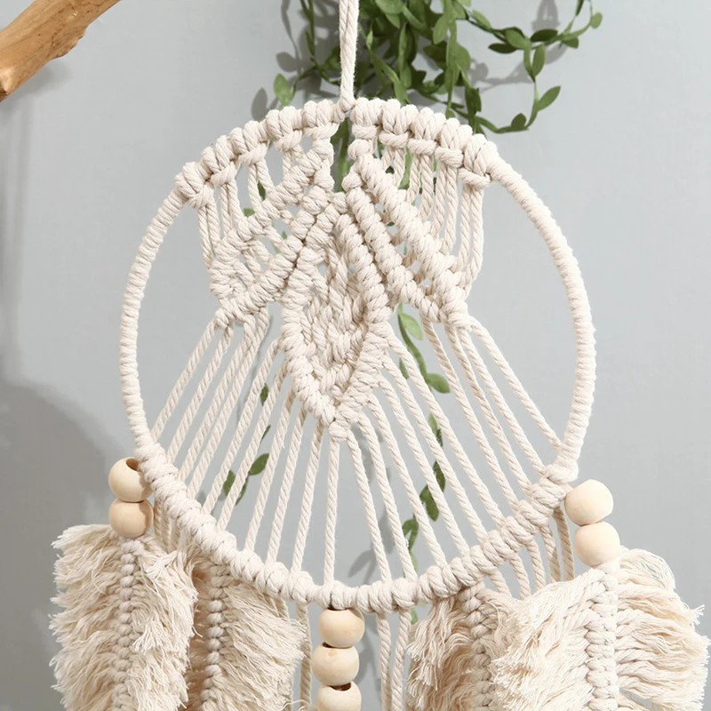 1Pcs Dreamcatcher Handmade Woven Dream Catcher Hand Decor Macrame Decor Wall Art Dream Catcher Wedding Decor 2