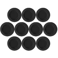 10 Pcs Toy Round Rubber Stopper Piggy Bank Bottom Caps Plaster Figurine Plug Cover Baby 36X36X05CM Black Child 1