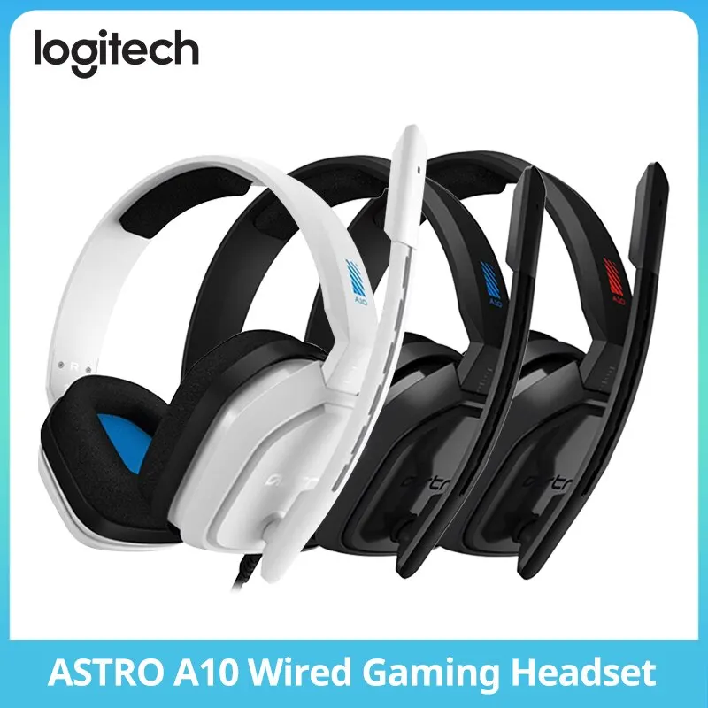  Logitech A10 Gaming Headset with Cable Esports Mike Thunder Wear Stereo Listening Voice Debate Bit 