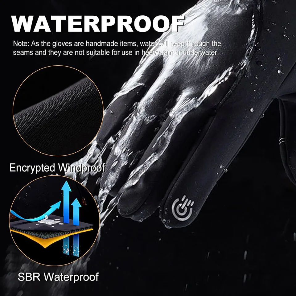 GTUBIKE Cycling Glove Outdoor Sports Running Glove Warm Touch Screen Gym Fitness Full Finger Gloves For Men Women Sports Gloves