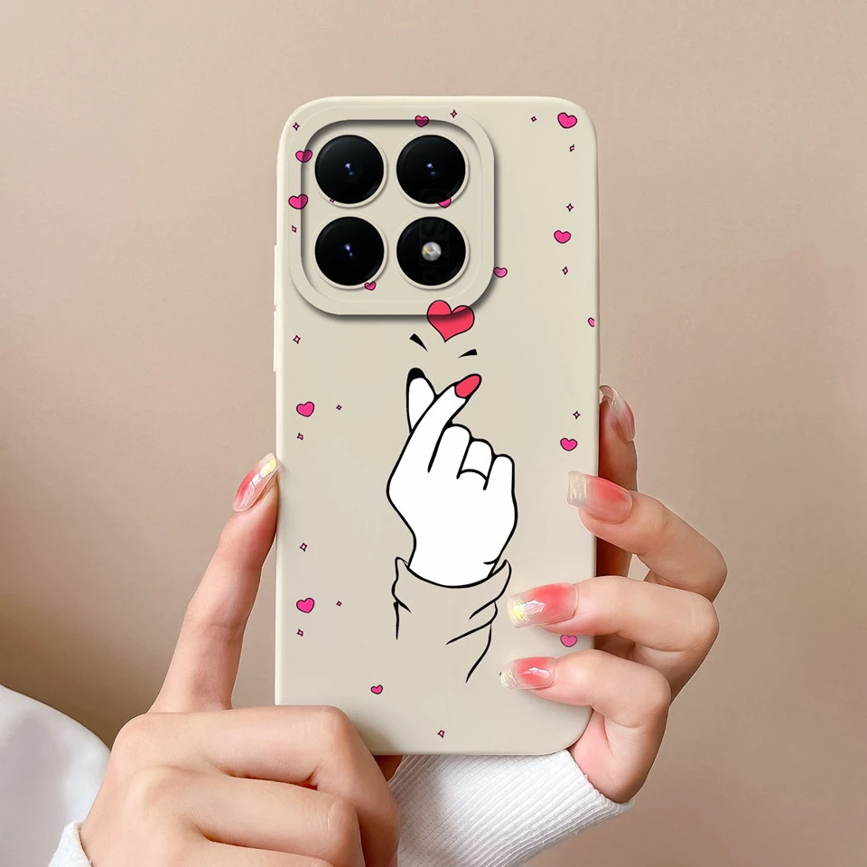 Colorful Love Heart Fall Prevention Antifouling Lightweight Back Cover Case