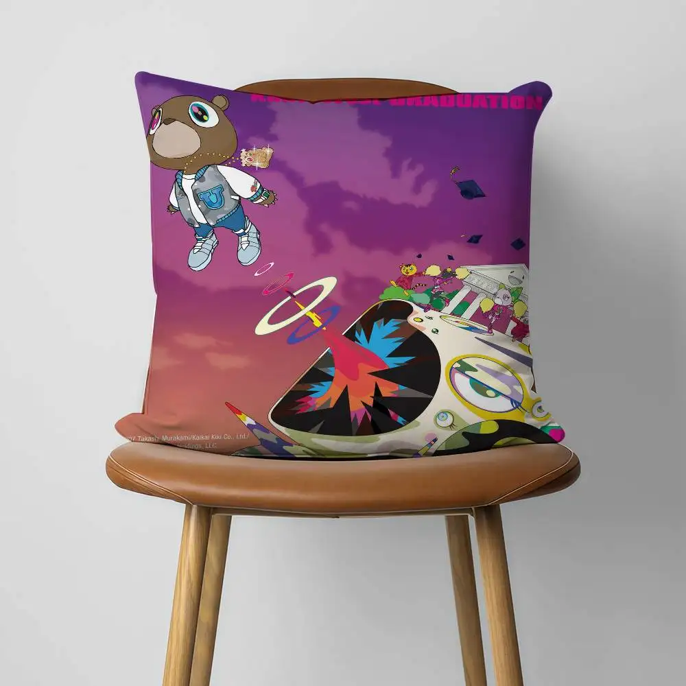 K-Kanye West Bully 30x30cm 45x45cm 베개 케이스 장식 보호 커버 소파 거실 홈 오피스용 편안하고 부드러운 소파 거실 홈 오피스