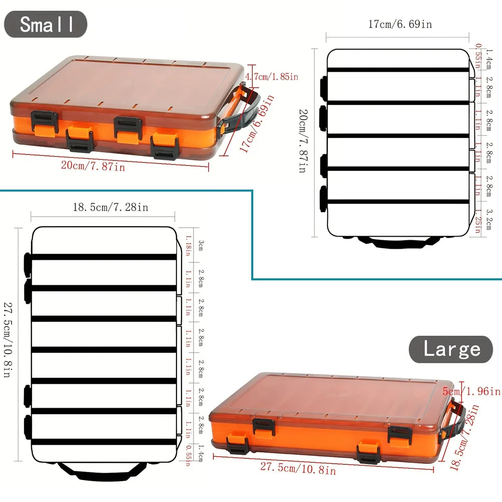 1PC Double Sided Fishing Lure Box 10 / 14 Cells Transparent Fishing Tackle  Box Organizer Case Plastic Tackle Storage Tray - AliExpress