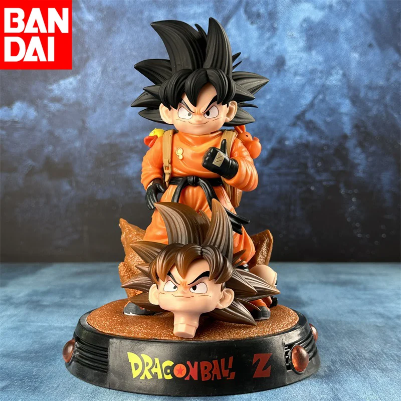 

23cm Dragon Ball Backpack Travel Son Goku Model Double-headed Cartoon Characters Pvc Collection Model Ornaments Children's Toys