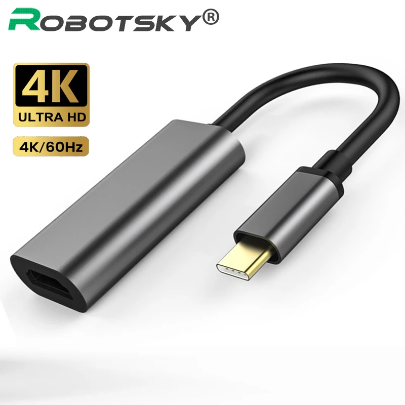 

USB C 4K 60Hz Type C to HDMI-compatible Adapter Converter for Macbook Pro Samsung Galaxy S10/S9/S8 Huawei Mate 20/P30 Pro