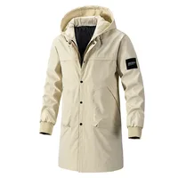 9XL Trench Coat Men Plus Size Long Windbreaker Spring Autumn New Men's Coat Hooded Jacket for Men 8XL Men Clothing 2