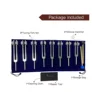 New Chakra Tuning Fork Set for Healing, 8 Pieces Silver Chakra Tuning Fork for Meditation 5