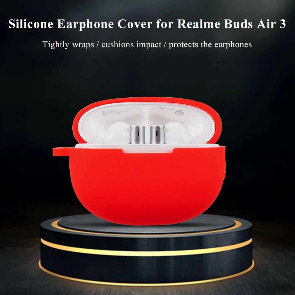 Liquid Silicone Protective Case For Realme Buds Air 3 Cover Candy Color Soft Thin Earphone Cover For Realme Buds Air 3 Case Set