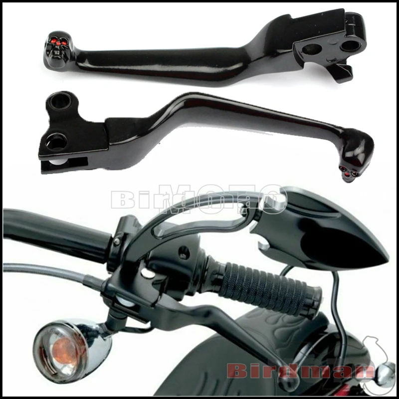 

Motorcycle Handlebar Brake Clutch Lever Skull Hand Lever Kit For Harley Sportster XL 883 1200 Touring Softail Dyna Street Bob