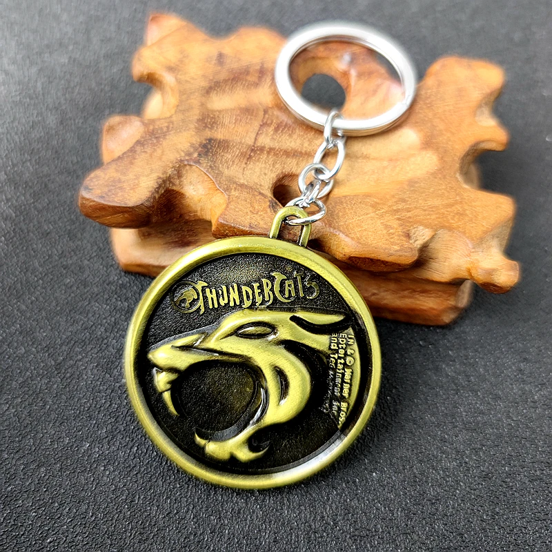 Thundercats 3D Panther Head Shield Sword Metal Keychain
