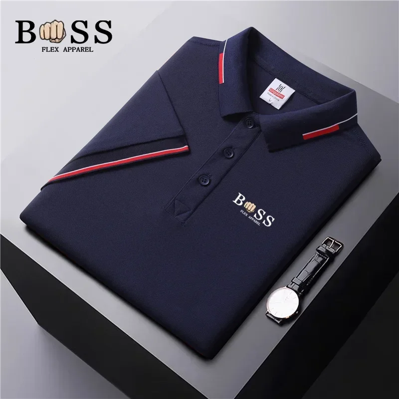 

Men's casual short sleeved shirt with a polo collar, ideal for running, fitness, and sports, new summer collection, 2024
