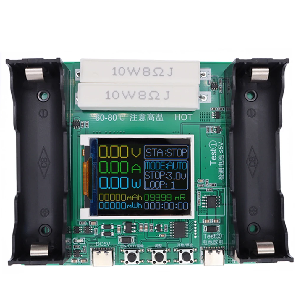 Typ-C-LCD-Display Batterie kapazitäts tester mah mwh Lithium batterie  Digital batterie Leistungs detektor modul 18650 Batterie tester - AliExpress
