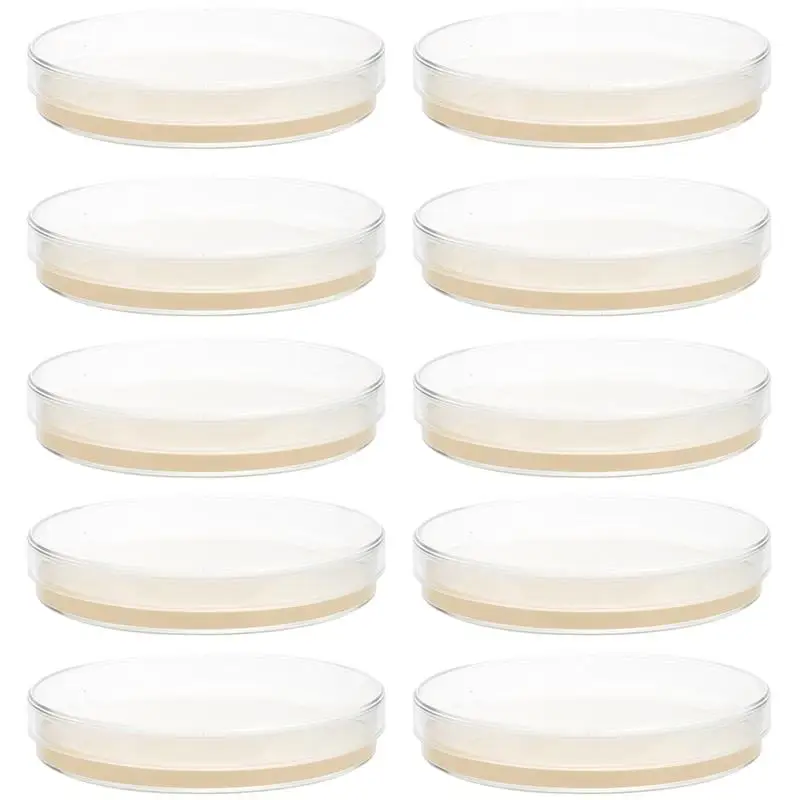 

10pcs Prepoured Agar Plates Agar Petri Dishes Tissue Culture Plate Agar Plates Laboratory Science Experiment Supplies