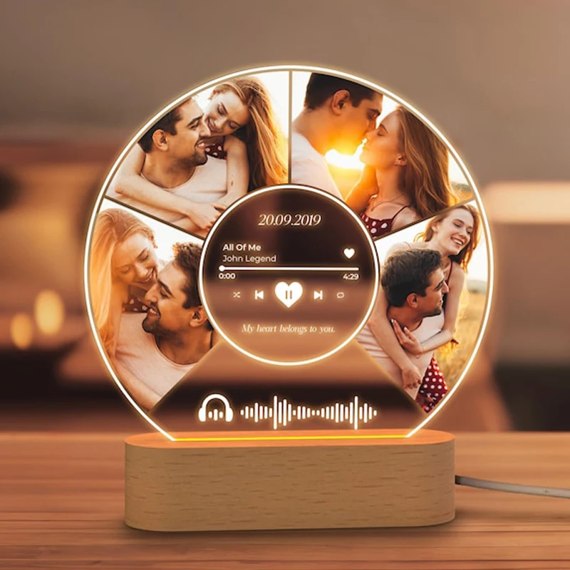 thumbnail image 2 of Custom Spotify Song Plaque – Personalized Acrylic Music Plaque With Photo For Anniversary, Valentine’s, Or Wedding Gift 2 of 10