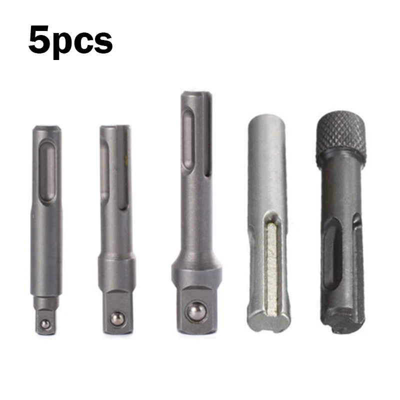 

SDS Plus Socket Driver Drill Bit Hex Shank Chuck Adapter 5pcs Set Suitable for Quick Change or Standard Drill Chucks