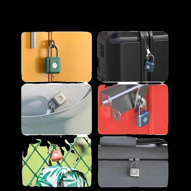 Cabinet Padlock Fingerprint Lock Student Dormitory Mini Padlock Fingerprint Identification Unlocking Smart Lock Charging 4