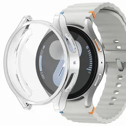 TPU Soft Cover Electroplated Protective Case - Watch7 44mm (Silver)