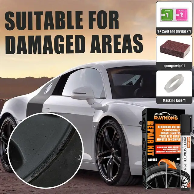 Alloy Wheel Repair Kit Scratch Kit Alloy Wheels Repair Adhesive Kit Anti  Rust Waterproof Protective Car Wheel Repair Agent - AliExpress