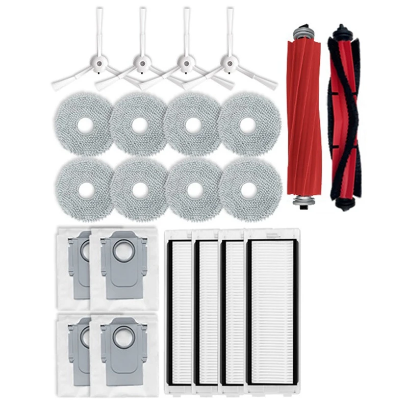

Hepa Filter Mop Cloths Dust Bag Main Brush Plastic For Roborock Q Revo P10 A7400RR Robot Vacuums Cleaner Accessory