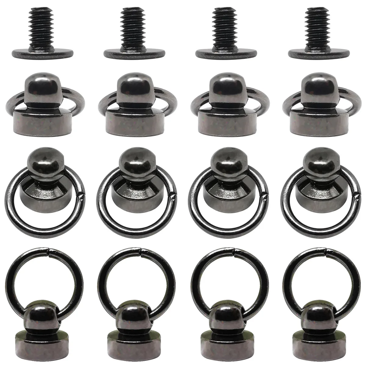 10pcs Metal Ball Post With O Ring Studs Rivets Screwback Round Head Spots Spikes Leather Craft phone case decor Accessories 10pcs Metal Ball Post With O Ring Studs Rivets Screwback Round Head Spots Spikes Leather Craft phone case decor Accessories