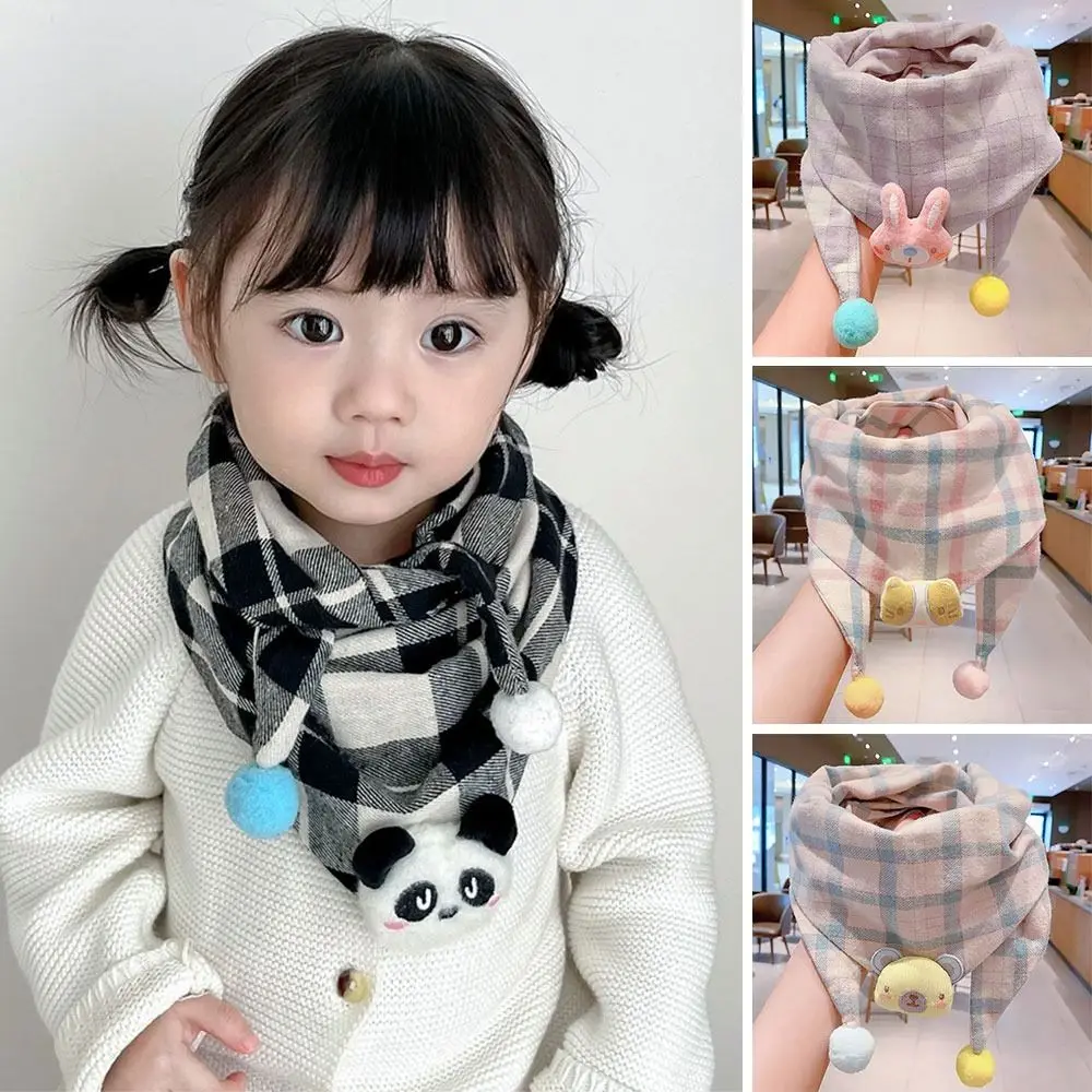 1-10 Years Old Winter Cotton Kids Winter Scarf Cute Warm Knitted Scarves Soft Windproof Neckerchief for Baby Boys Girls
