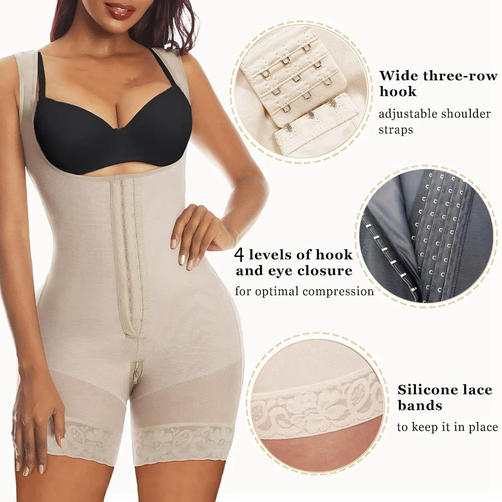 Shapewear for Women Tummy Control High Compression Fajas Colombianas Body Shaper Butt Lifter Thigh Slimmer Shorts for Daily waist trainer women body shaper