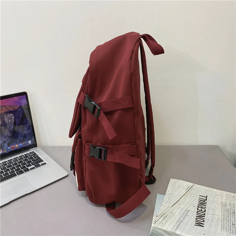 Fashion Women Backpack Cute School Bag for Teenagers Girls Boys Mochila Kawaii Cotton Black Lady Travel Rucksack