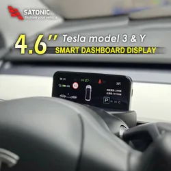 4.6'' Ultra Dashboard Cluster Instrument LCD Information Displayer For Tesla Model Y/ Model 3 Modification Accessorri ST911