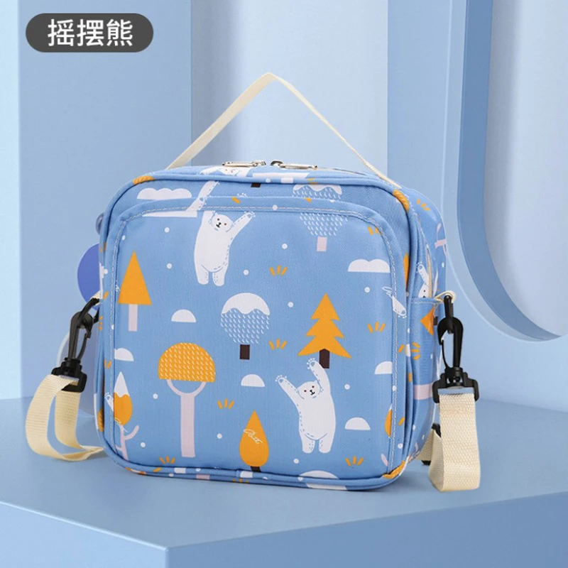 Sunveno Baby Diaper Bags Maternity Bag for Disposable Reusable Fashion Prints Wet Dry Diaper Bag Double Handle Wetbag 22x23x10CM