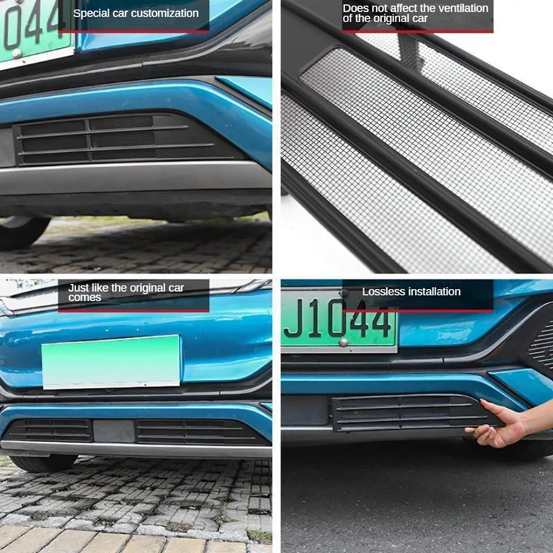 전면 그릴 메쉬 커버, Byd Atto 3 Yuan Plus 2022-2023 곤충 방지 메쉬, 전면 범퍼 물 탱크 메쉬